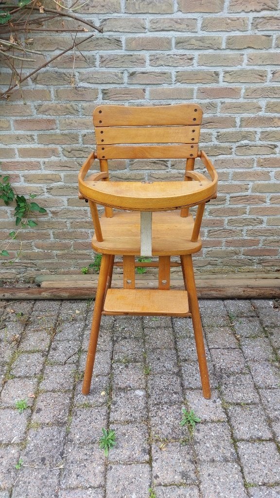 Vintage houten kinderstoel, Ophalen