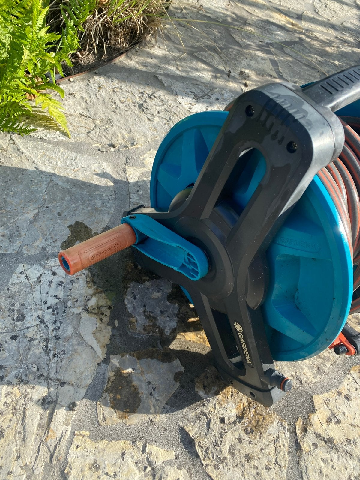 Gardena Tuinslanghaspel met slang, Ophalen, Gebruikt, Tuinslanghaspel