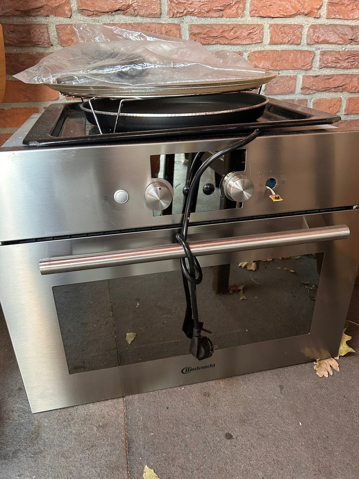Combi magnetronoven Bauknecht, Witgoed en Apparatuur, Ovens, Gebruikt, Inbouw, Combi-oven, Bauknecht, 45 tot 50 cm, 45 tot 60 cm