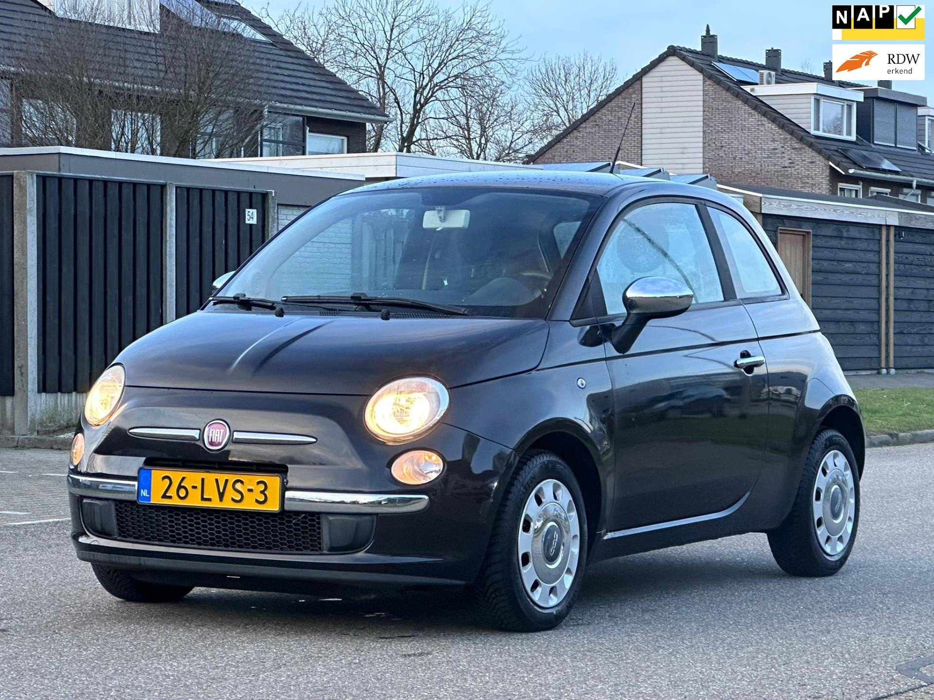 Fiat 500 1.2 Pop Automaat*1e Eigenaar*Airco*86.000 NAP*APK*E, Auto's, Gebruikt, 1242 cc, 4 cilinders, Zwart