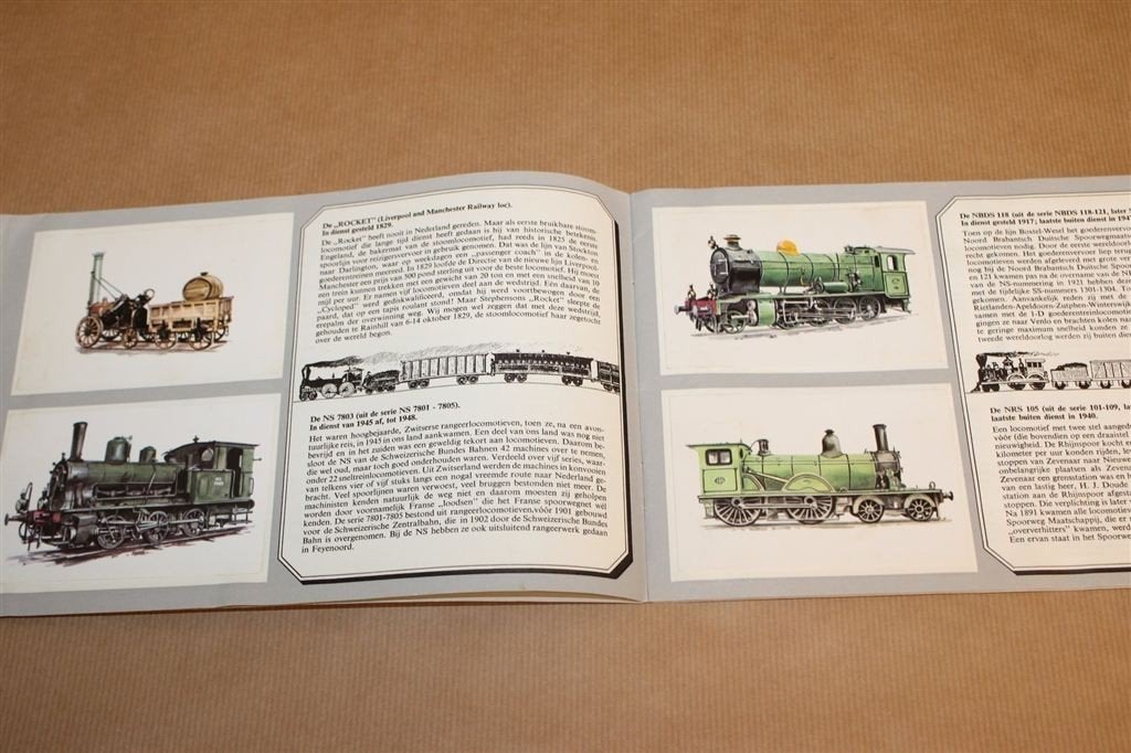 Locomotieven van Vroeger — Compleet Plaatjesalbum Van Nelle, Ophalen of Verzenden, Gelezen