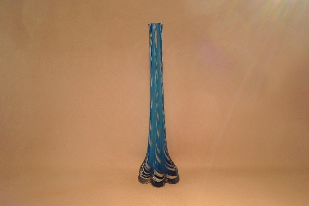 Murano Vaas Blauw Wit, Ophalen of Verzenden