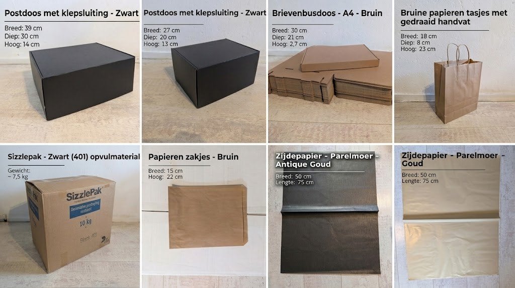 Verpakkingsmateriaal (dozen, tasjes, opvulmateriaal) - NIEUW, Ophalen