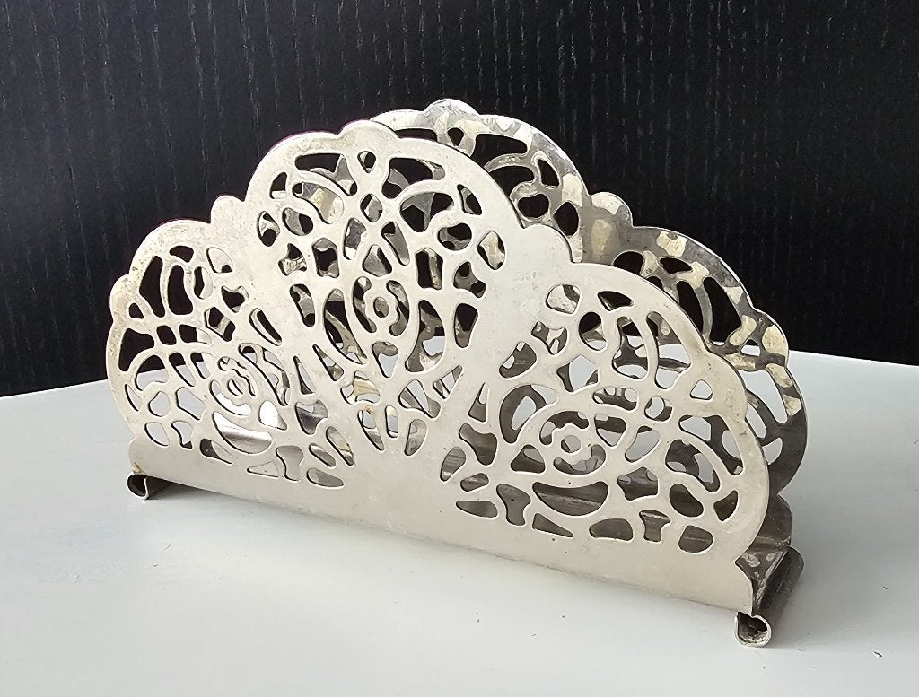 LEUKE OUDE BROCANTE SERVETHOUDER, Zilver, Ophalen of Verzenden, Metaal, Overige merken