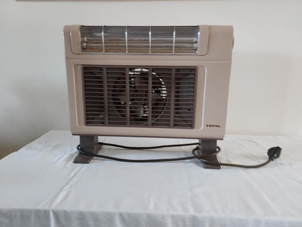 Vintage Tefal ventilator/kachel - Gebruikt, Witgoed en Apparatuur, Ventilatoren, Gebruikt, Tafelventilator, Ophalen