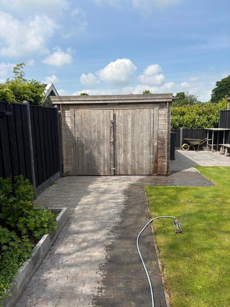 Houten garage 5x3, Ophalen, Schuur, 2 ramen, 500 cm of meer
