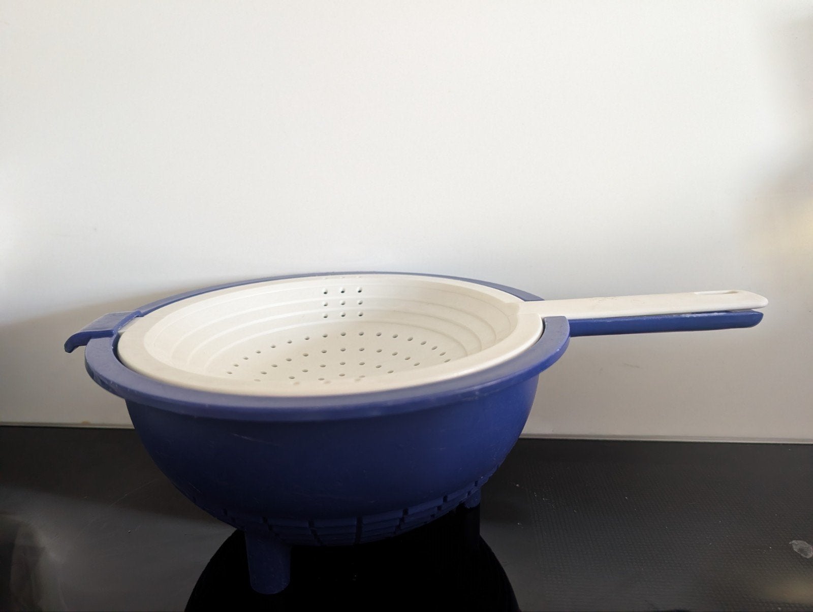 Tupperware vergiet, dubbel vergiet, Huis en Inrichting, Keuken | Tupperware, Ophalen of Verzenden, Gebruikt, Wit, Overige typen