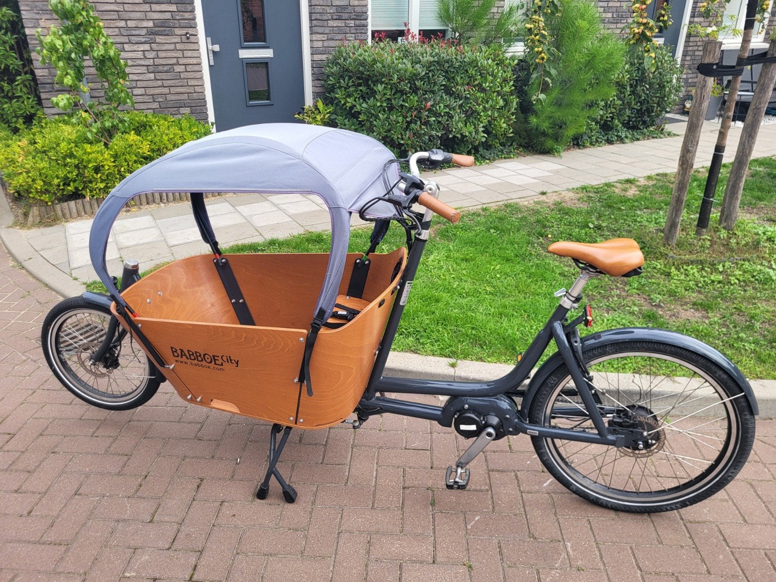 Babboe City Mountain elektrische bakfiets met extra's, Ophalen, Zo goed als nieuw, 2 kinderen, Elektrisch