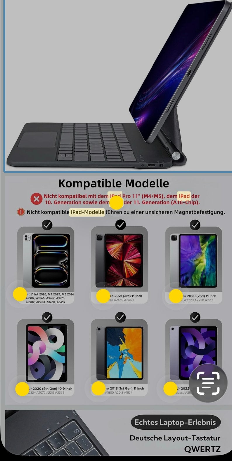 Nieuw draadloos toetsenbord met hoes voor iPad (retour), Nieuw, Ophalen of Verzenden, Draadloos, Qwerty