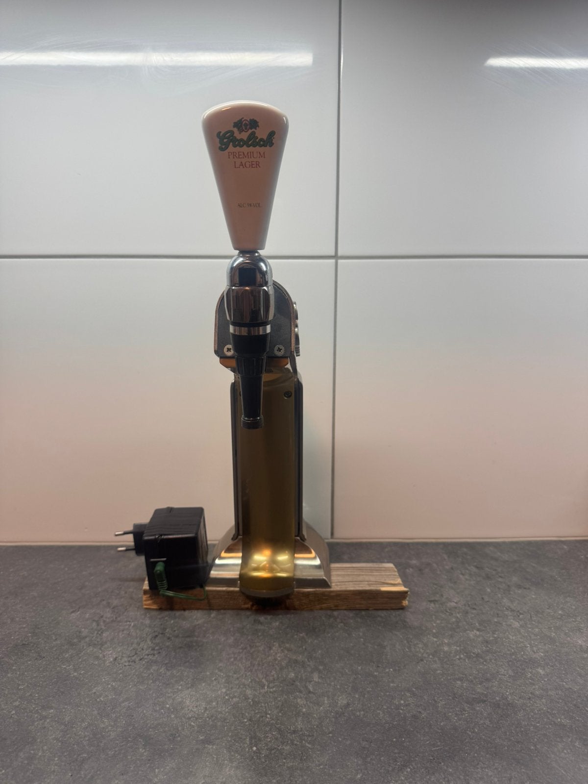 Grolsch tapzuil, Ophalen, Zo goed als nieuw, Reclamebord, Plaat of Schild, Grolsch