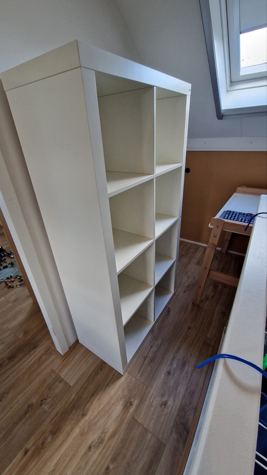 Witte Ikea Kallax kast met 8 vakken, Ophalen, Gebruikt
