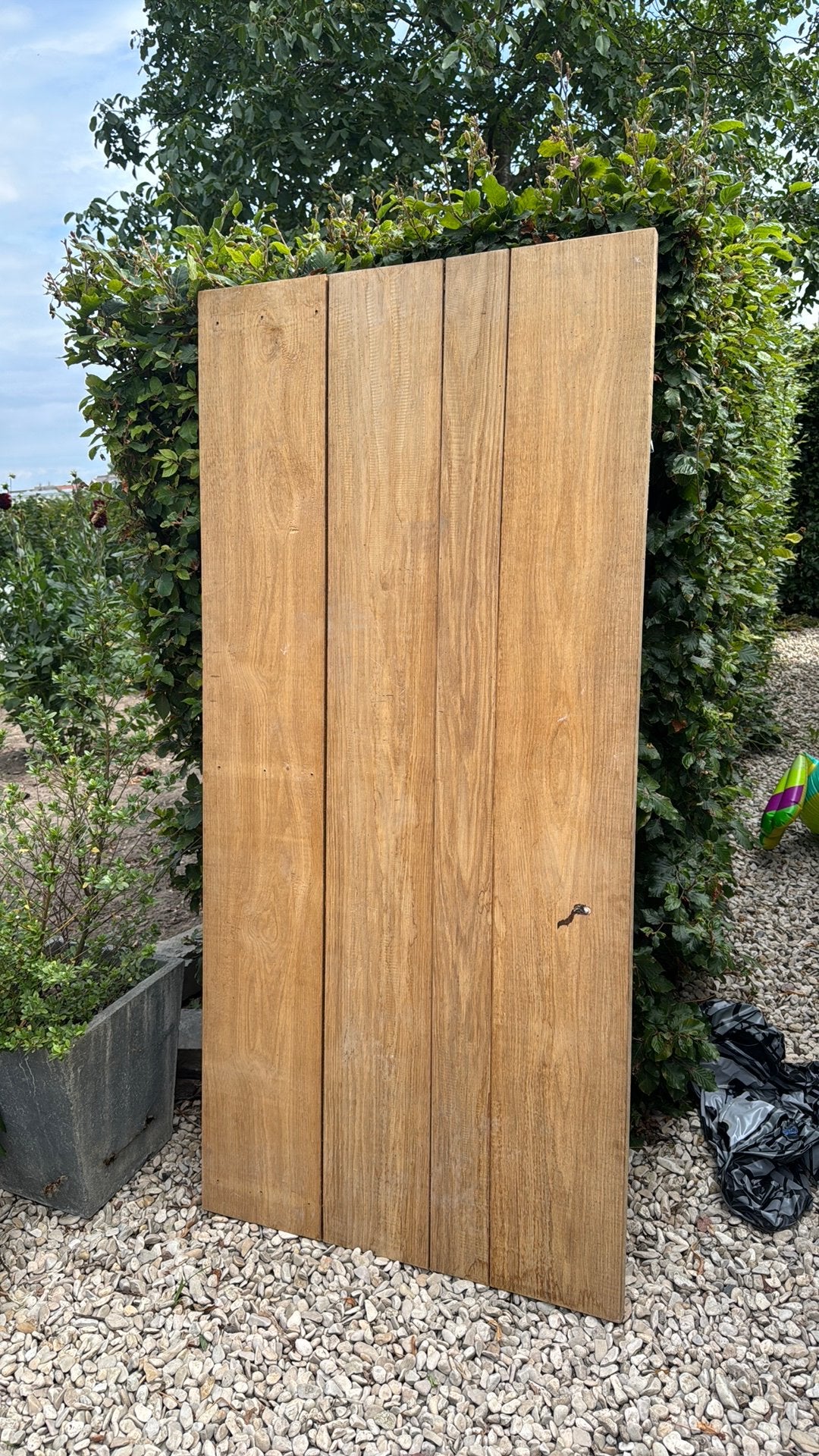 Massief eiken deur, Ophalen, Zo goed als nieuw, 250 cm of meer, Planken