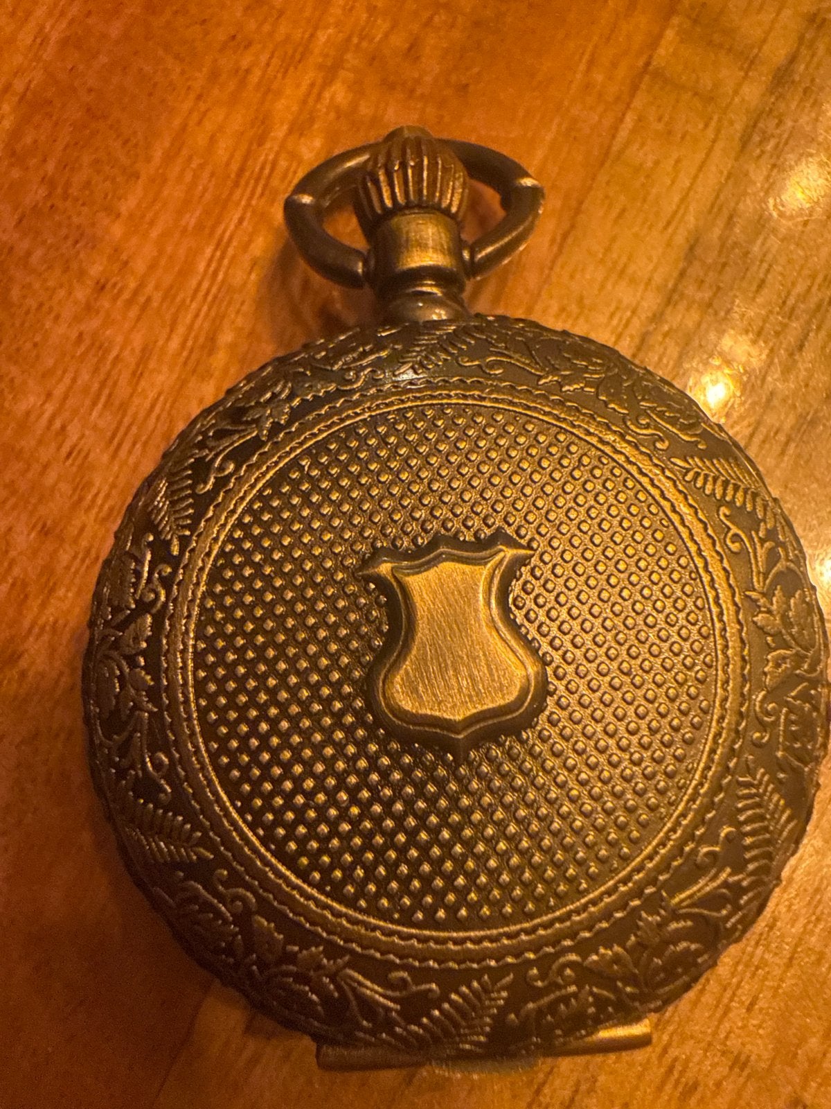 Antiek Zakhorloge met Gedetailleerde Gravures, Overige merken, Overige materialen, Zakhorloge, Ophalen of Verzenden