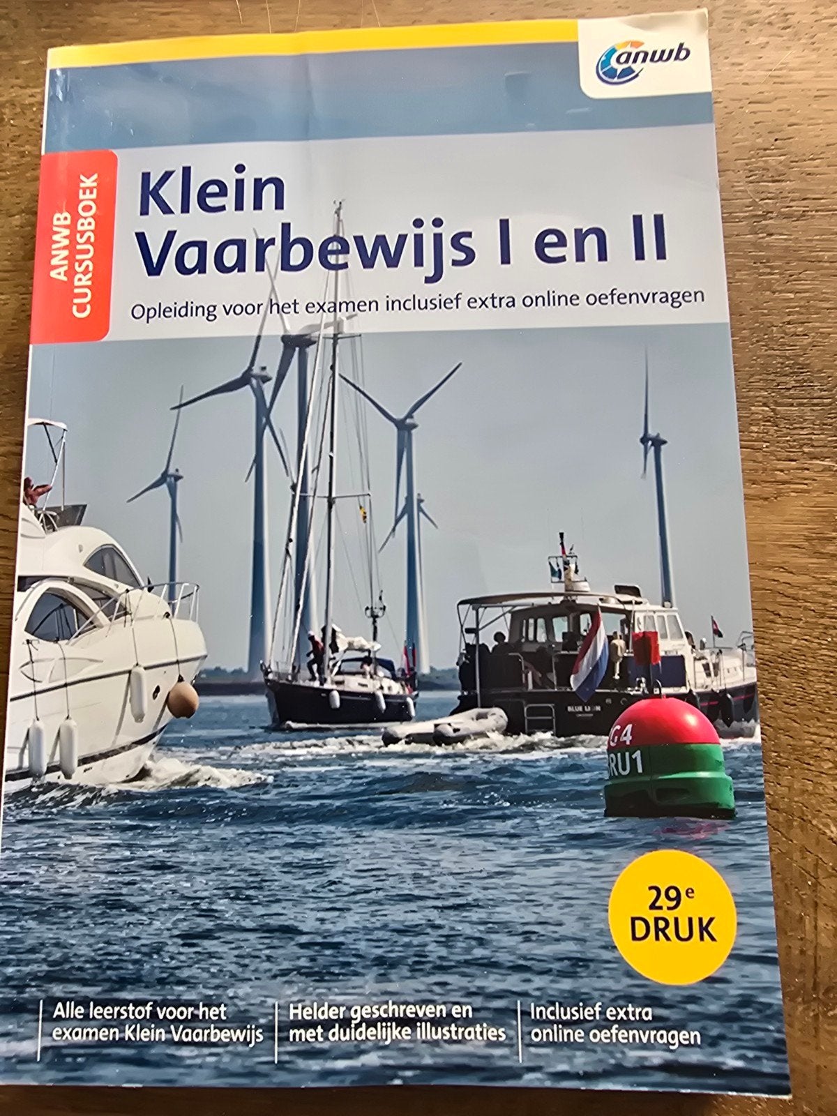 ANWB Klein Vaarbewijs I en II Cursusboek 29e Druk, Ophalen of Verzenden, Zo goed als nieuw, Overige niveaus, ANWB