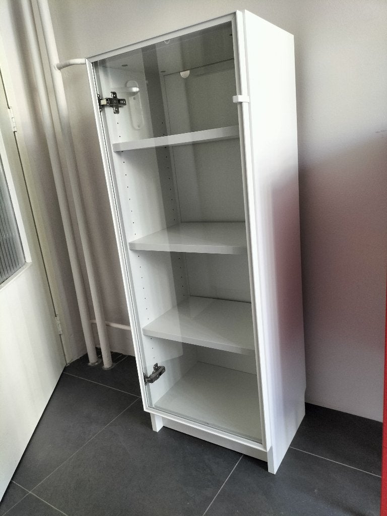 Vitrinekastjes Billy Ikea, Huis en Inrichting, Kasten | Vitrinekasten, Ophalen, Minder dan 50 cm, Met deur(en), Glas