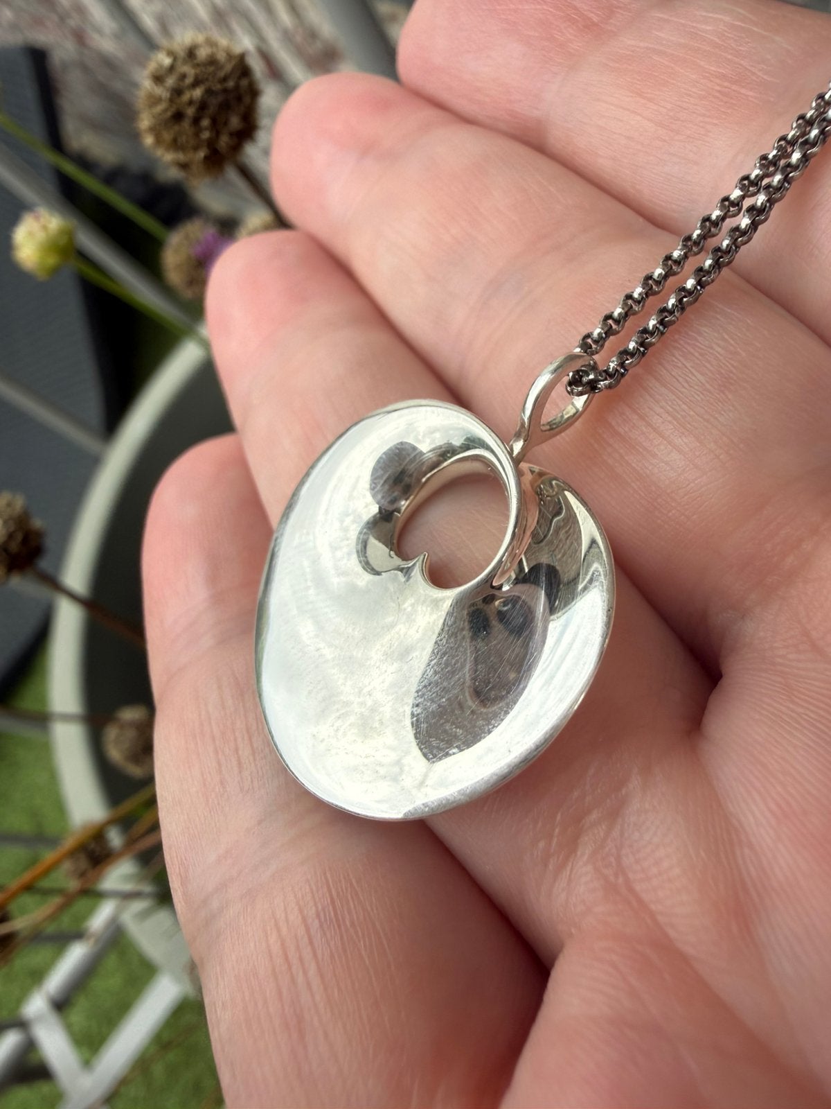 H345/ Prachtige Zilveren GEORG JENSEN ketting TORUN, Gebruikt, Verzenden, X, Zilver