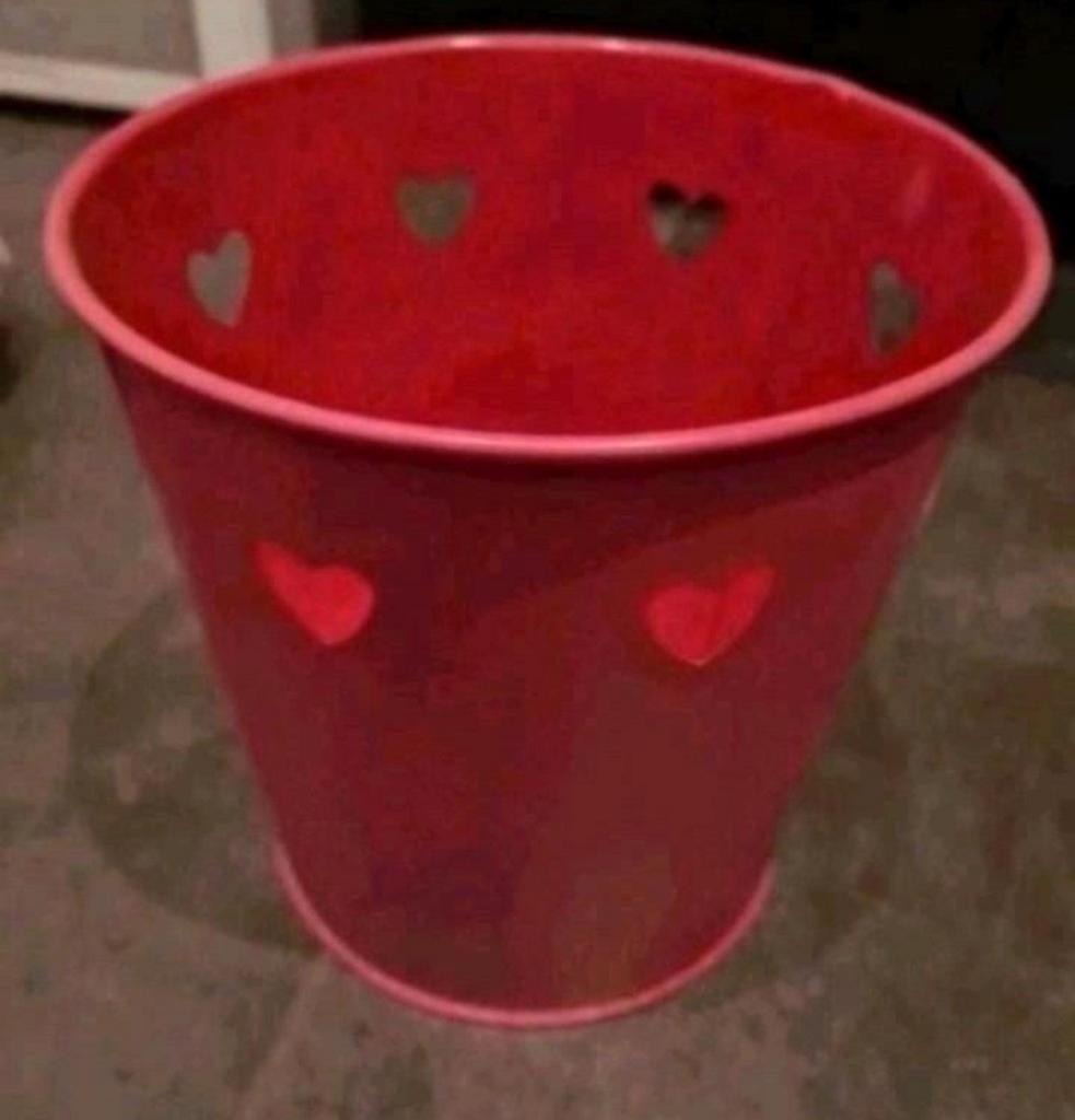 Roze bloempot 14.5 bij 14.5 cm, Rond, Binnen, Ophalen of Verzenden, Zo goed als nieuw