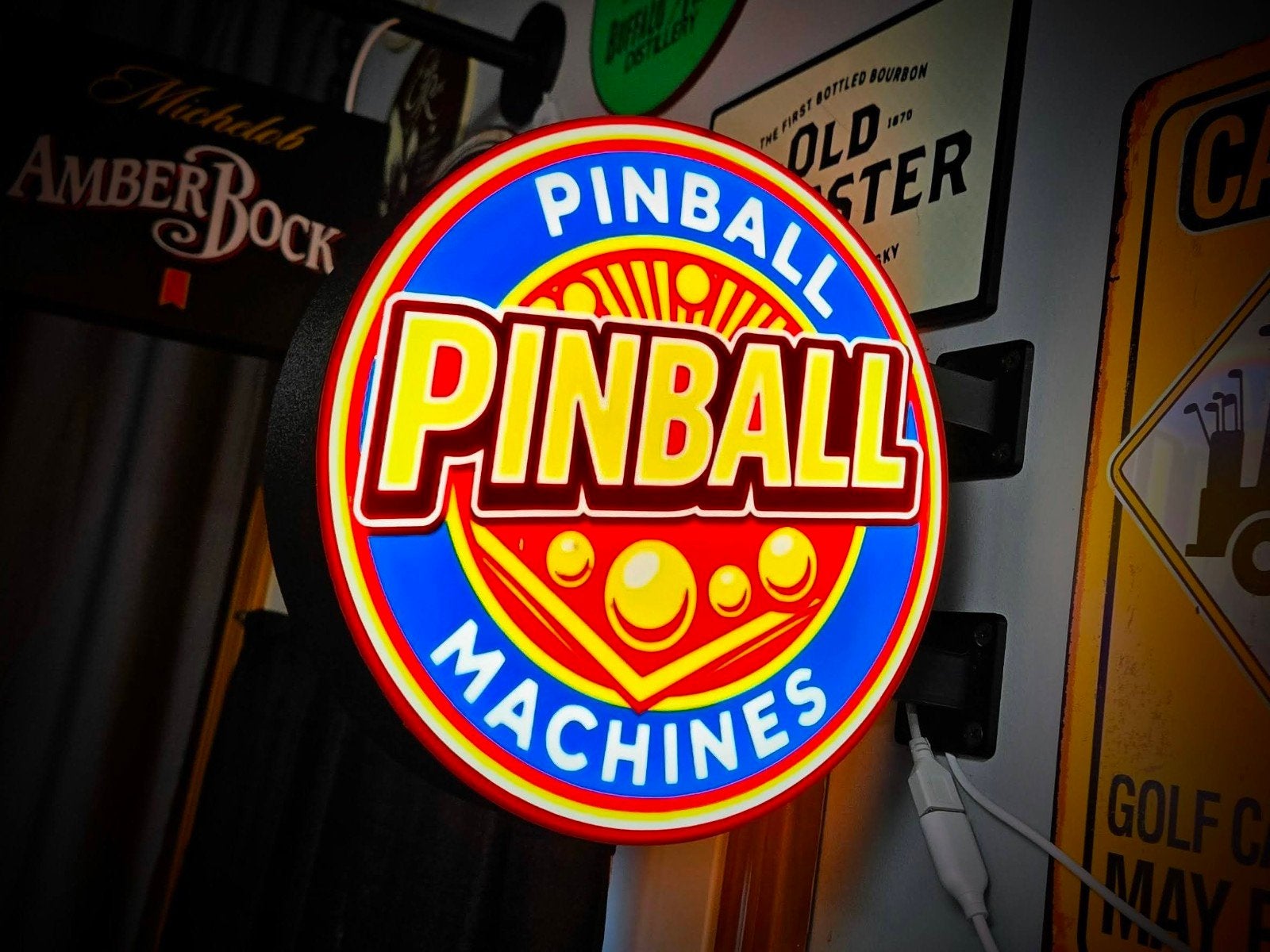 Pinball Machines LED Reclamebak - Game Room Decoratie, Ophalen of Verzenden, Nieuw