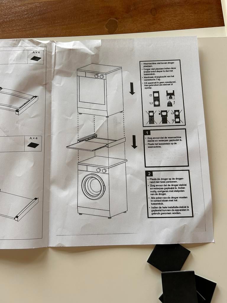Uitschuifbare plank voor wasmachine/droger (nieuw), Ophalen of Verzenden, Nieuw