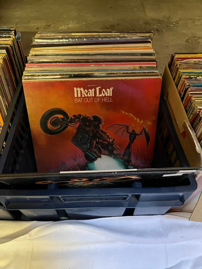 Ca. 180 LP's: 50 albums, 130 verzamel LP's + ca 220 singles, Cd's en Dvd's, Vinyl | Pop, Ophalen, 1980 - 1989, Gebruikt, Overige formaten