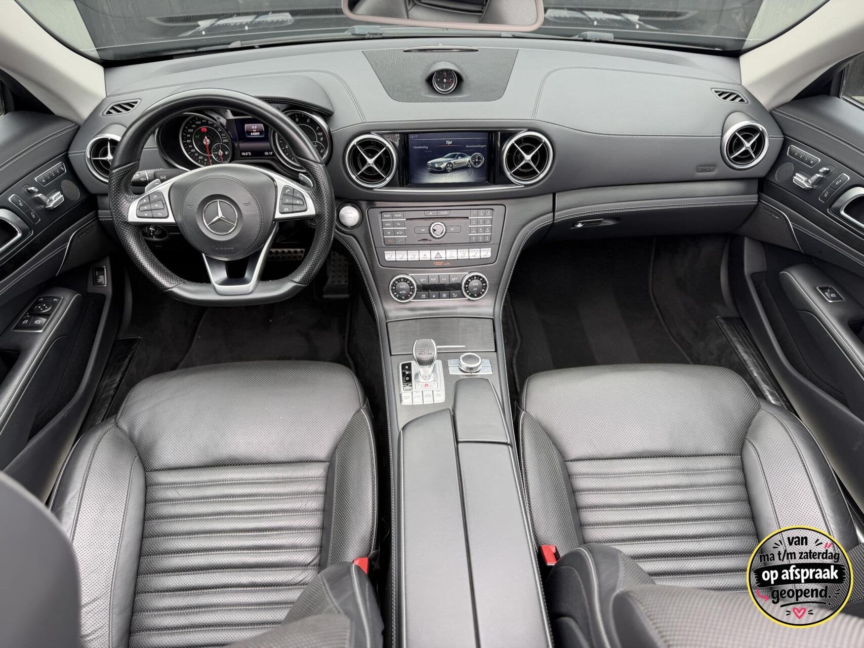 Mercedes SL-klasse 400| Soft-Close| Massage| H&K| Keyless|, Auto's, Achterwielaandrijving, Gebruikt, Zwart, Leder