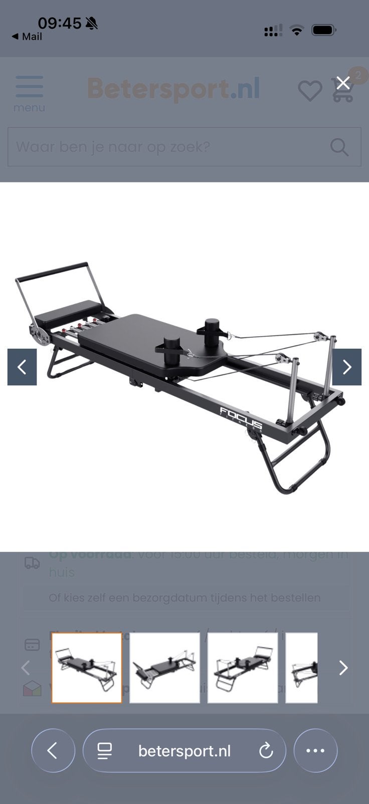 Focus Fitness Pilates Reformer, Ophalen, Zo goed als nieuw