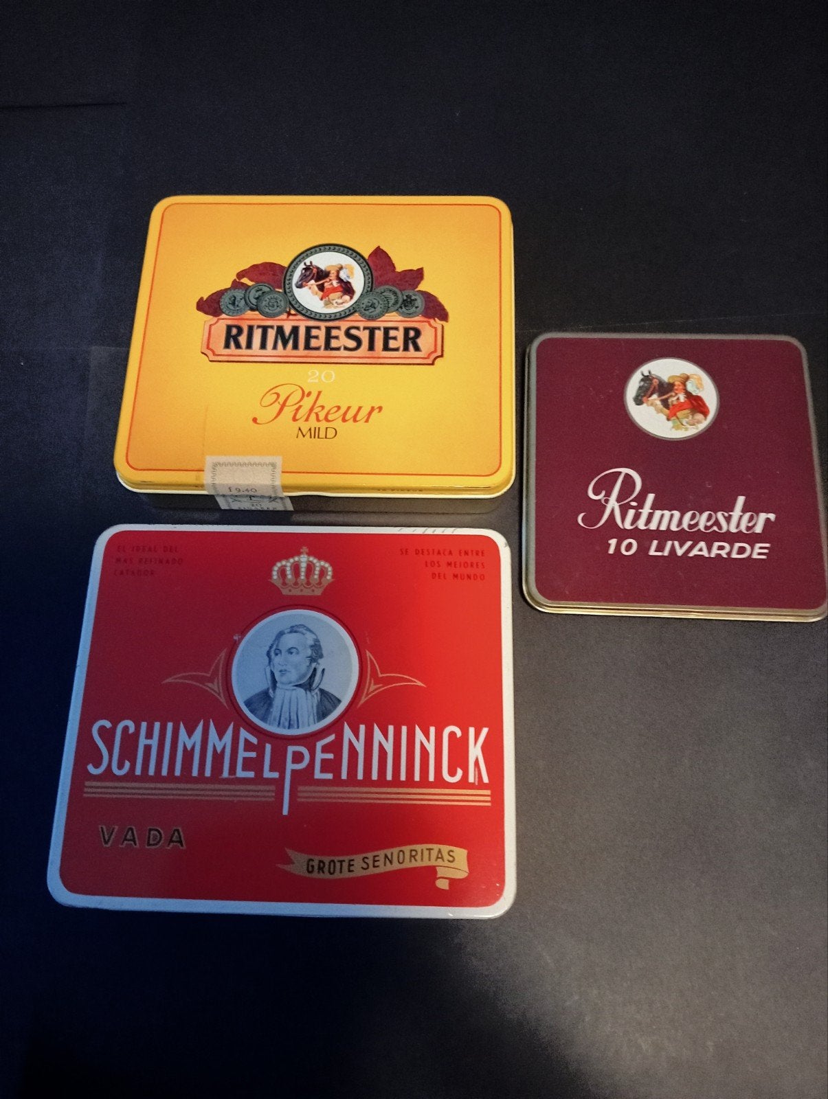 Vintage Ritmeester en Schimmelpenninck sigarenblikjes, Verzamelen, Ophalen of Verzenden