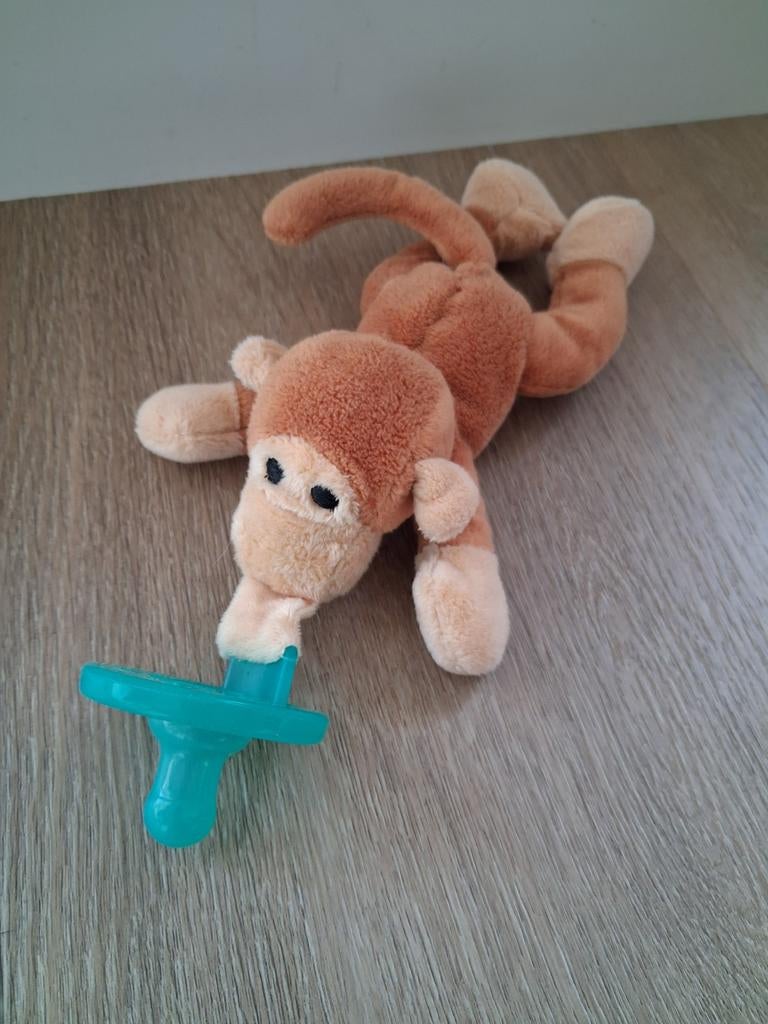 Knuffel speenknuffel aap speen soothie L718, Ophalen of Verzenden, Zo goed als nieuw, Overige typen