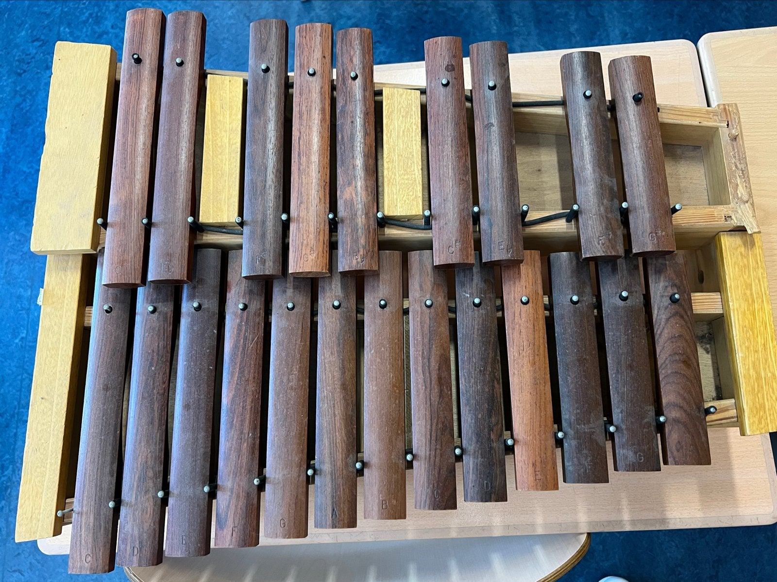 Houten xylofoon met 22 tonen - Gebruikt, Muziek en Instrumenten, Ophalen, Gebruikt, Overige soorten