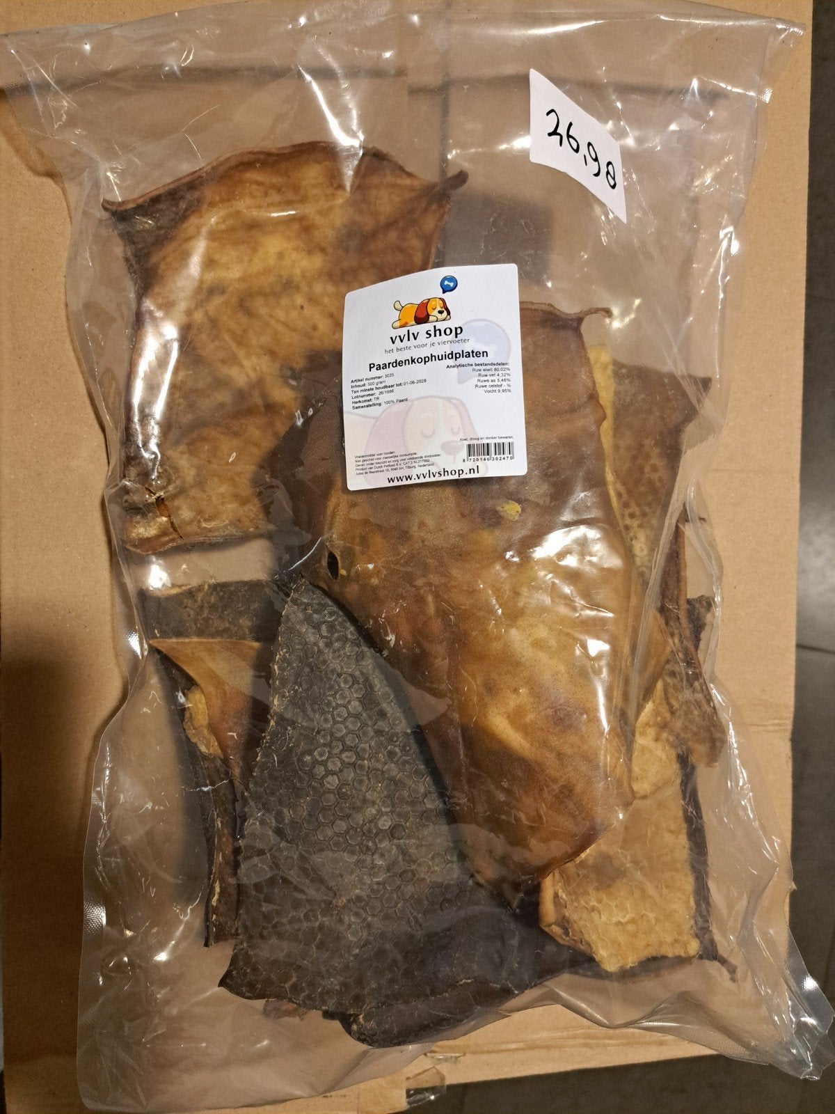 paardenkophuidplaten 1 kg, Dieren en Toebehoren, Ophalen of Verzenden, Hond