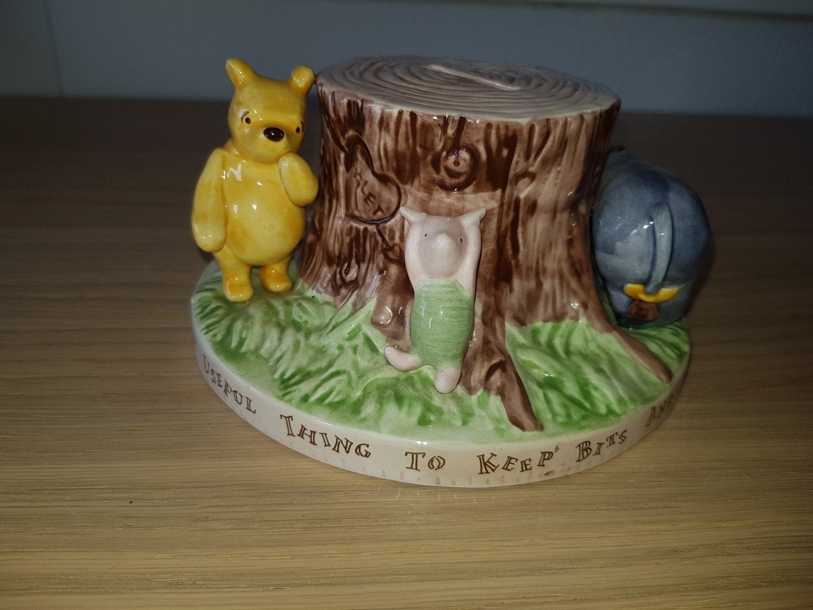 Disney Winnie de Poeh spaarpot met vrienden, Ophalen of Verzenden, Winnie de Poeh of vrienden, Zo goed als nieuw, Beeldje of Figuurtje