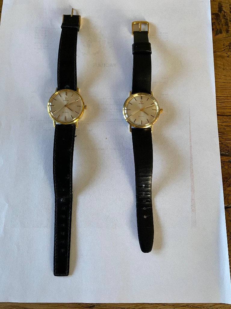 Twee Omega horloges, Staal, Met bandje, Polshorloge, Omega