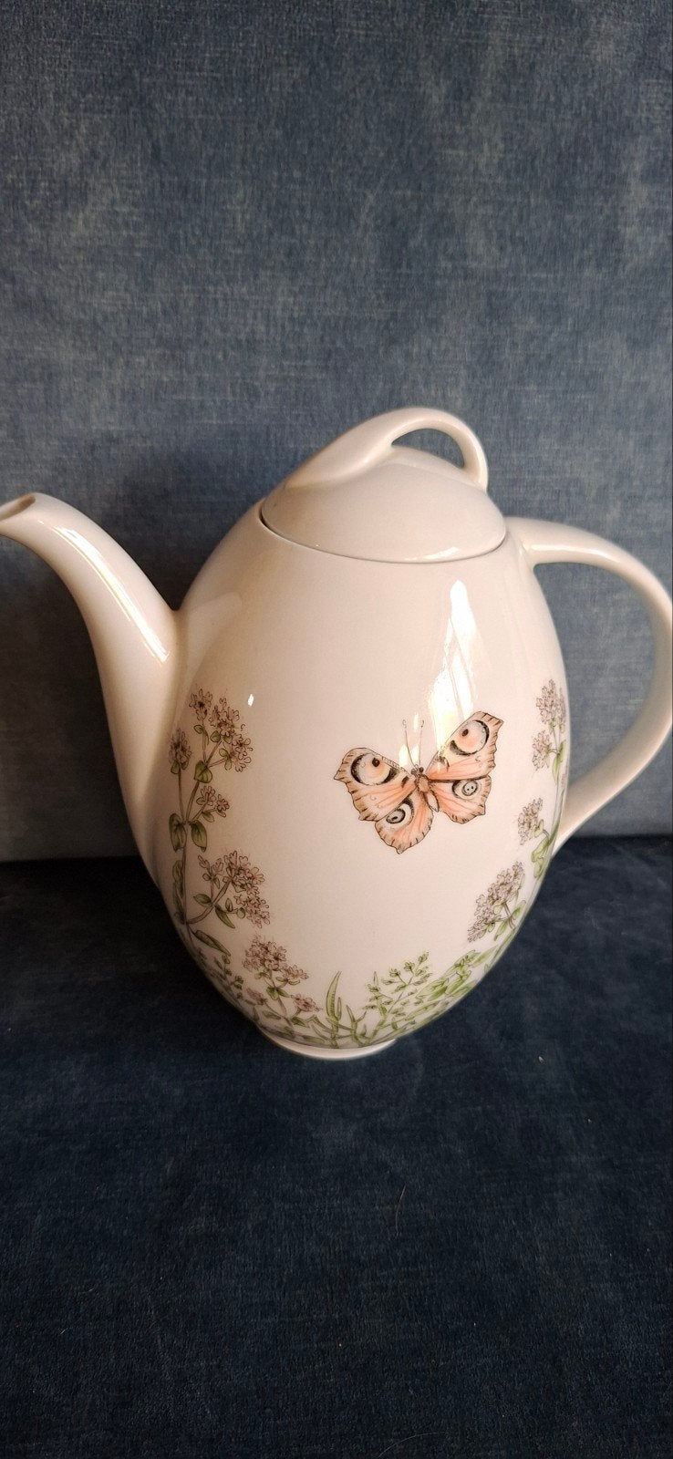 Vintage Scherzer Bavaria Koffiepot – Nutroma Vlinderservies, Ophalen of Verzenden