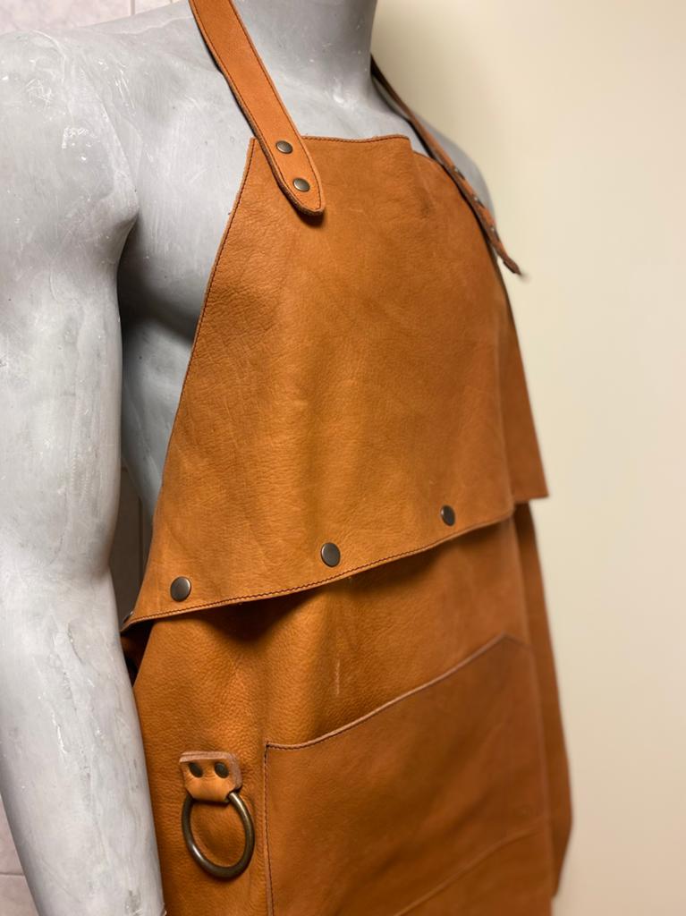 Nieuw leren schort bruin/zwart, Tuin en Terras, Barbecue-accessoires, Ophalen of Verzenden, Nieuw