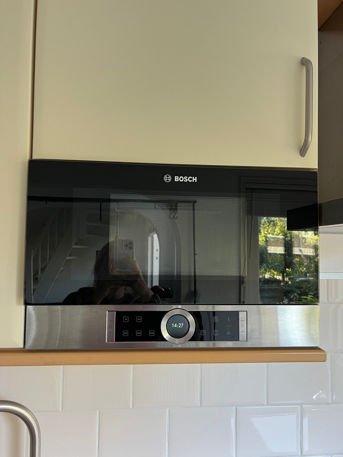 Bosch Inbouw Magnetron, Witgoed en Apparatuur, Ophalen, Gebruikt, 60 cm of meer, Magnetron