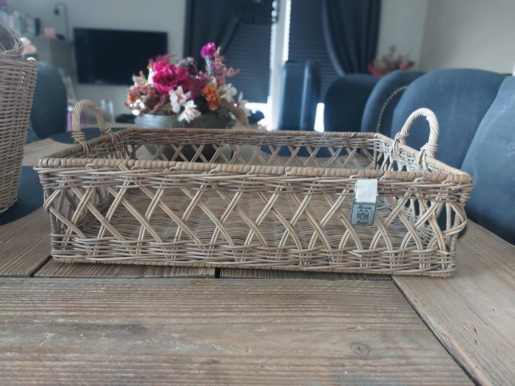 Riviera Maison mand, Ophalen, Rond, Riet