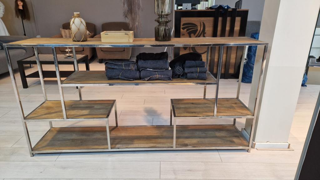 Stijlvolle Industriële Displaytafel/Kast - IJmuiden, Ophalen, Gebruikt