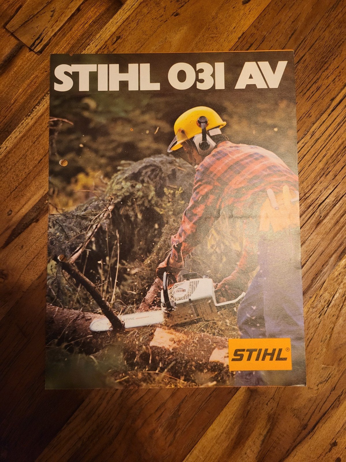 folder Stihl 031 AV motor kettingzaag, Ophalen of Verzenden, Zo goed als nieuw