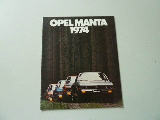 1974 Opel Manta & GT Brochure USA, Verzenden, Gelezen, Opel