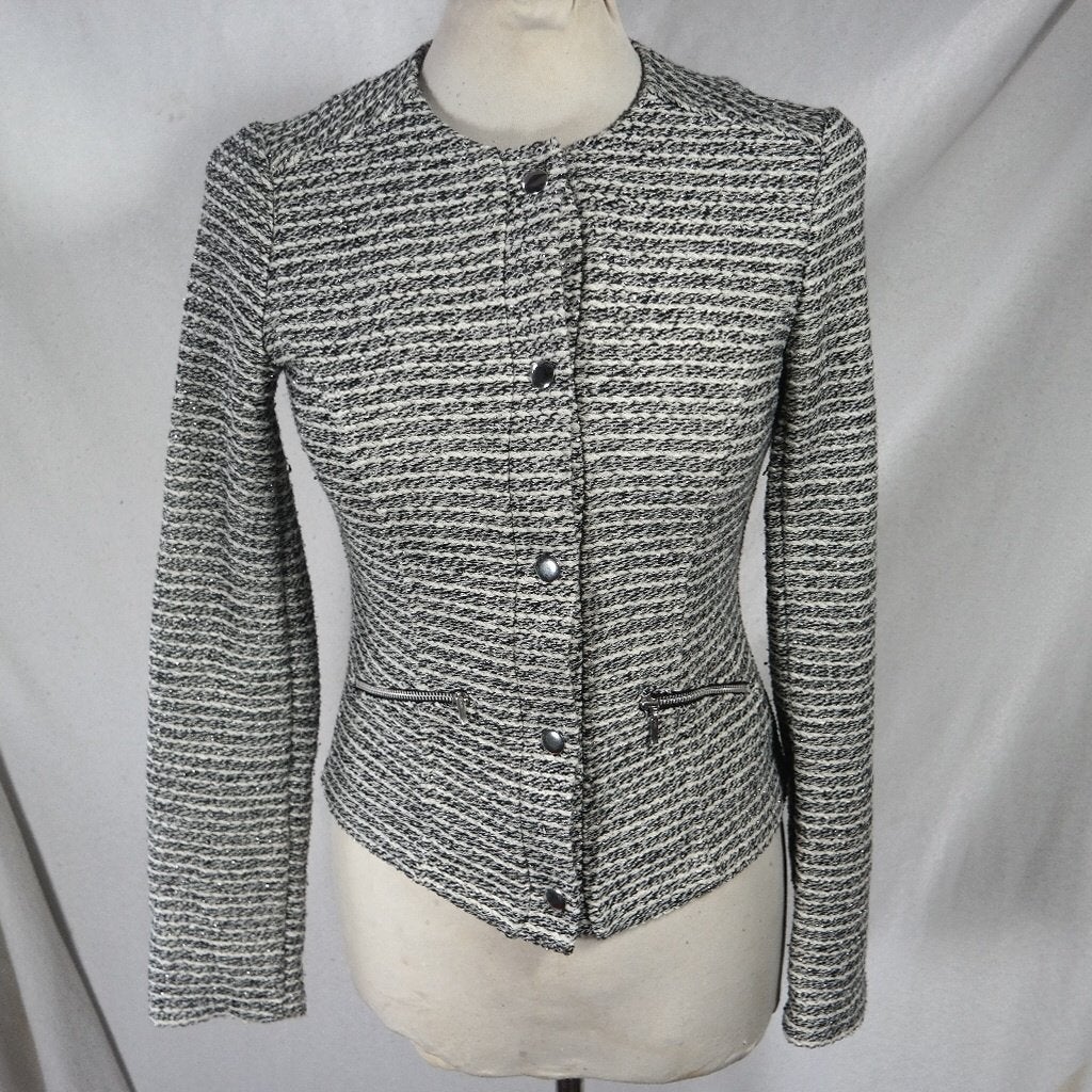 Leuk zwart wit vest, glitterdraad. Mt 34 Merk Atmosphere, Kleding | Dames, ., Zwart, Ophalen of Verzenden, Zo goed als nieuw