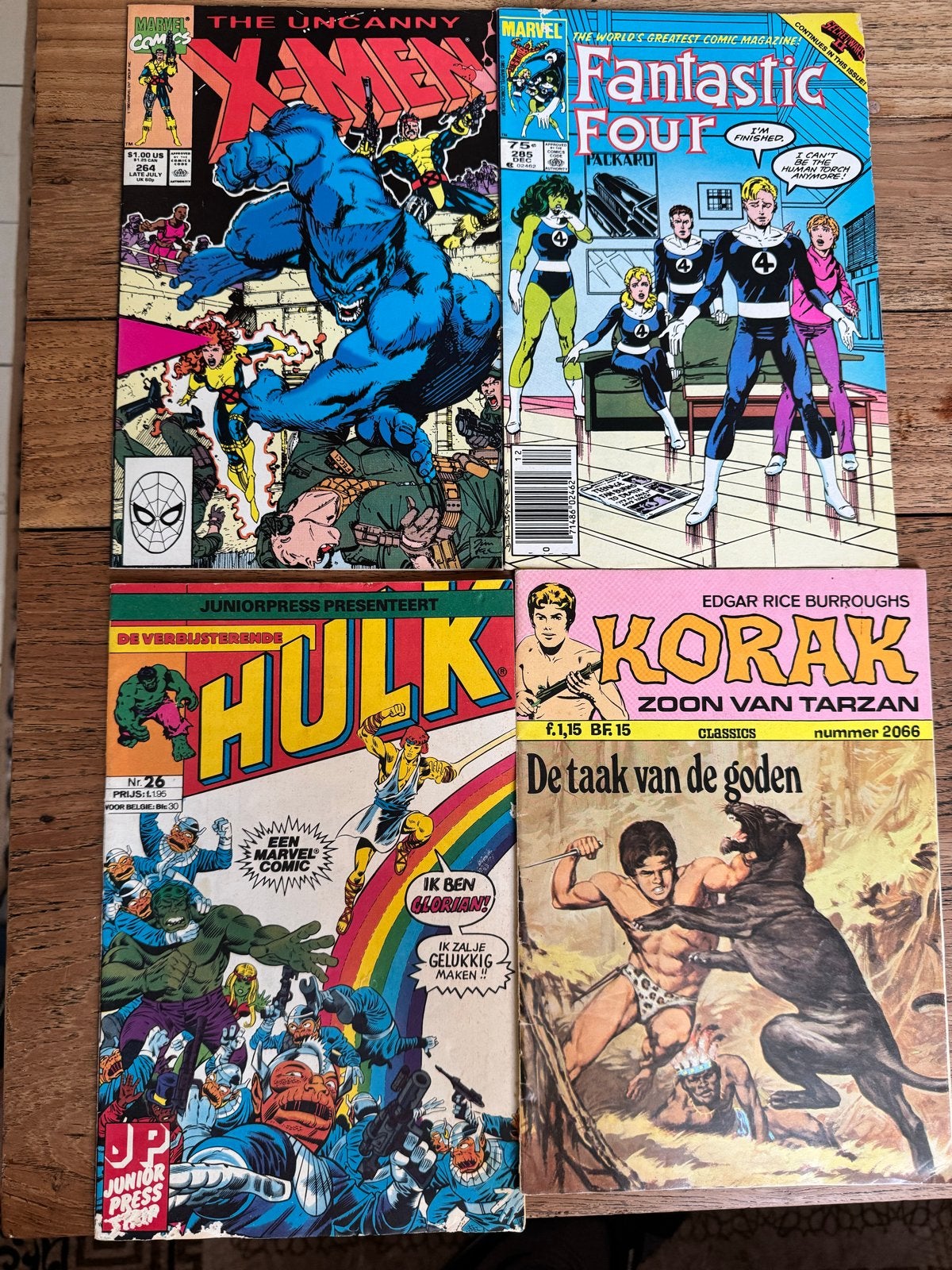 Vintage Marvel Comics en Korak: X-Men, Fantastic Four, Hulk, Meerdere comics, Ophalen of Verzenden, Gelezen, Amerika