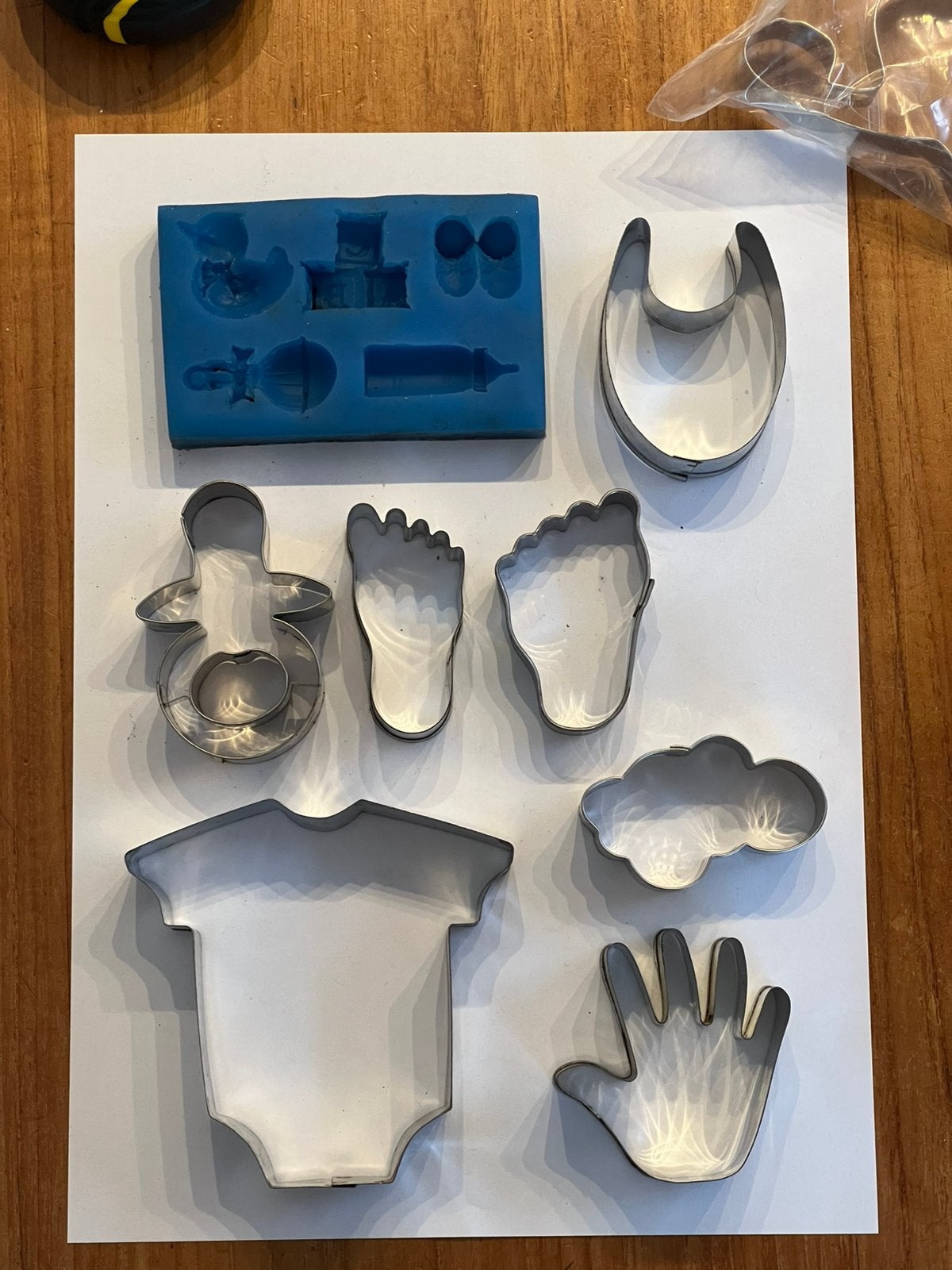 Baby set – uitstekers & siliconen mal, Ophalen of Verzenden, Taarten of Cupcakes, Bakvorm