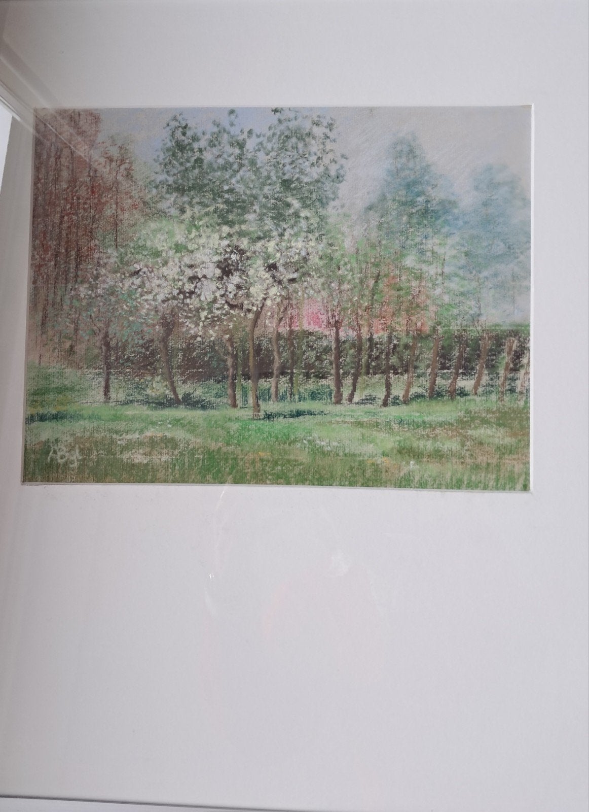 Olieverfschilderij lentebloesem, Ophalen