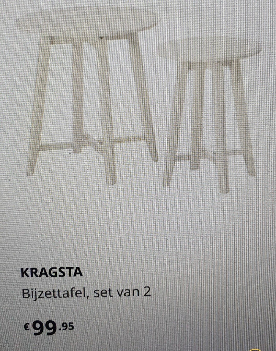 Bijzettafel set van 2, Ophalen, Zo goed als nieuw