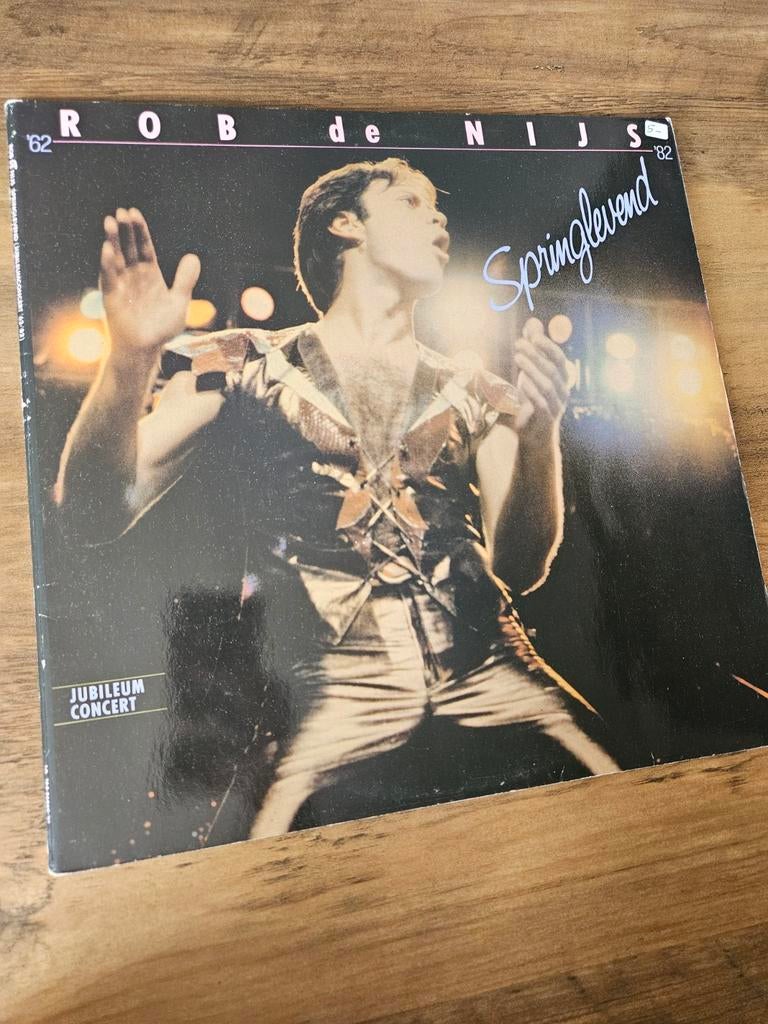 Rob de Nijs - Springlevend (Jubileum Concert) Dubbel LP, Cd's en Dvd's, Vinyl | Nederlandstalig, Gebruikt, 1980 - 1989, Ophalen of Verzenden