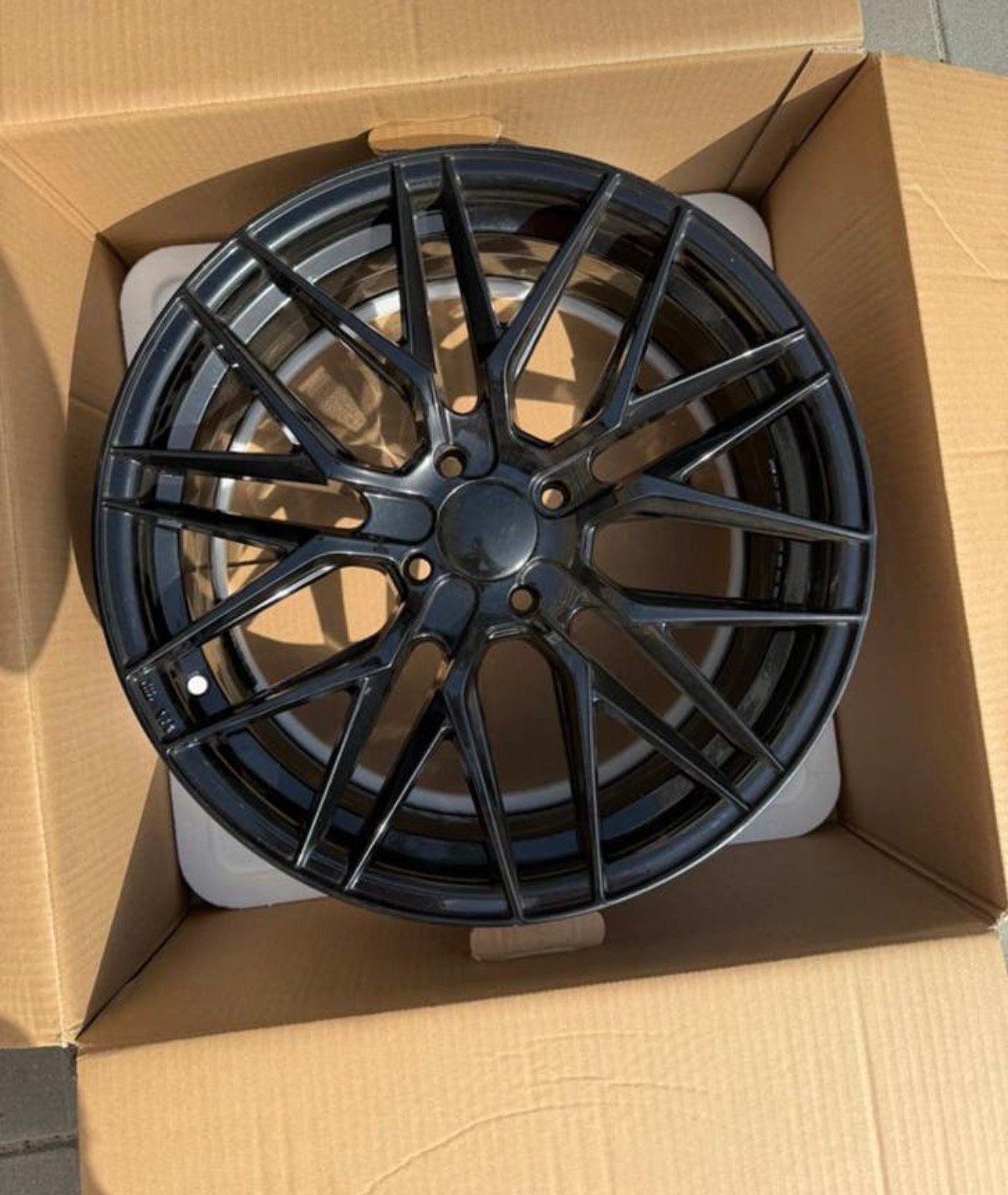 JR 28 zwarte velgen set. 18 inch 7.5J 33ET 4x108, Ophalen, Zo goed als nieuw