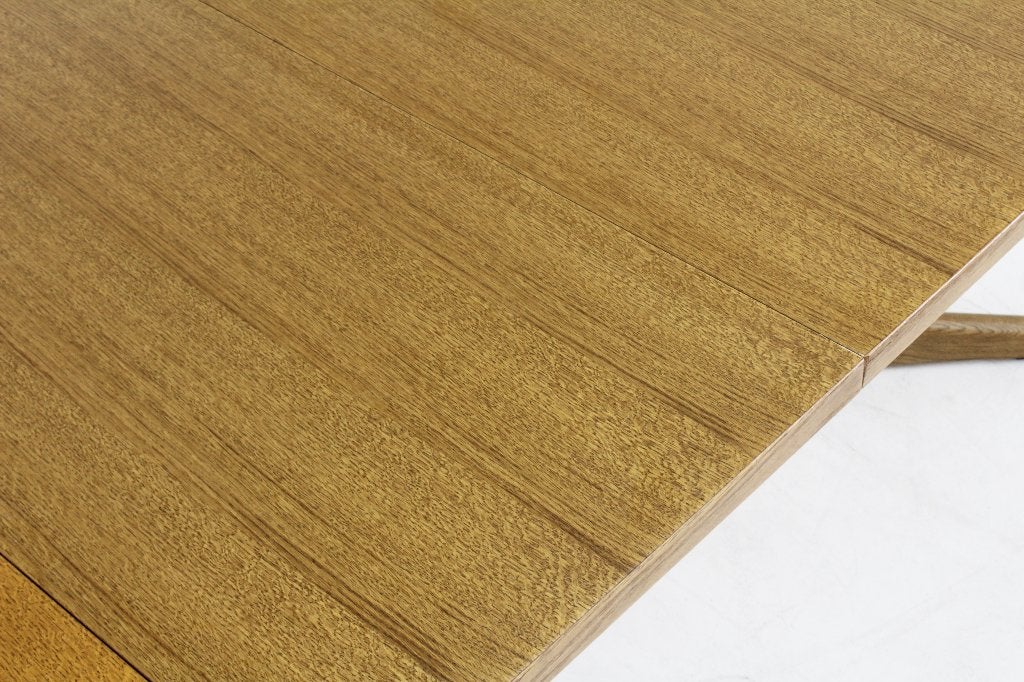 Vintage Deense ronde uitschuifbare eettafel tafel, Huis en Inrichting, Overige materialen, Rond, 200 cm of meer, Vijf personen of meer