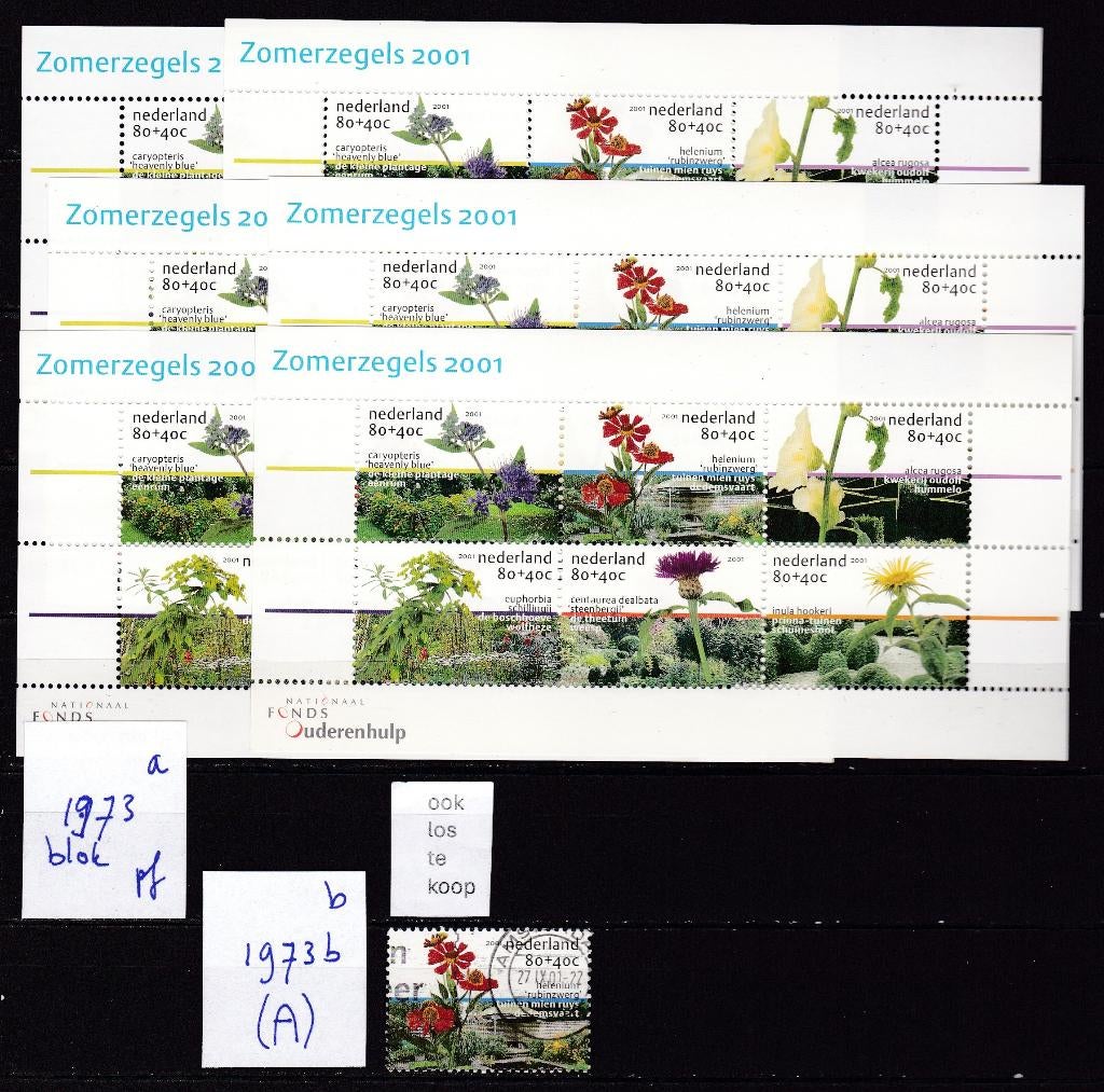 0410) Nederland 1973 zomerzegels 2001, Ophalen of Verzenden