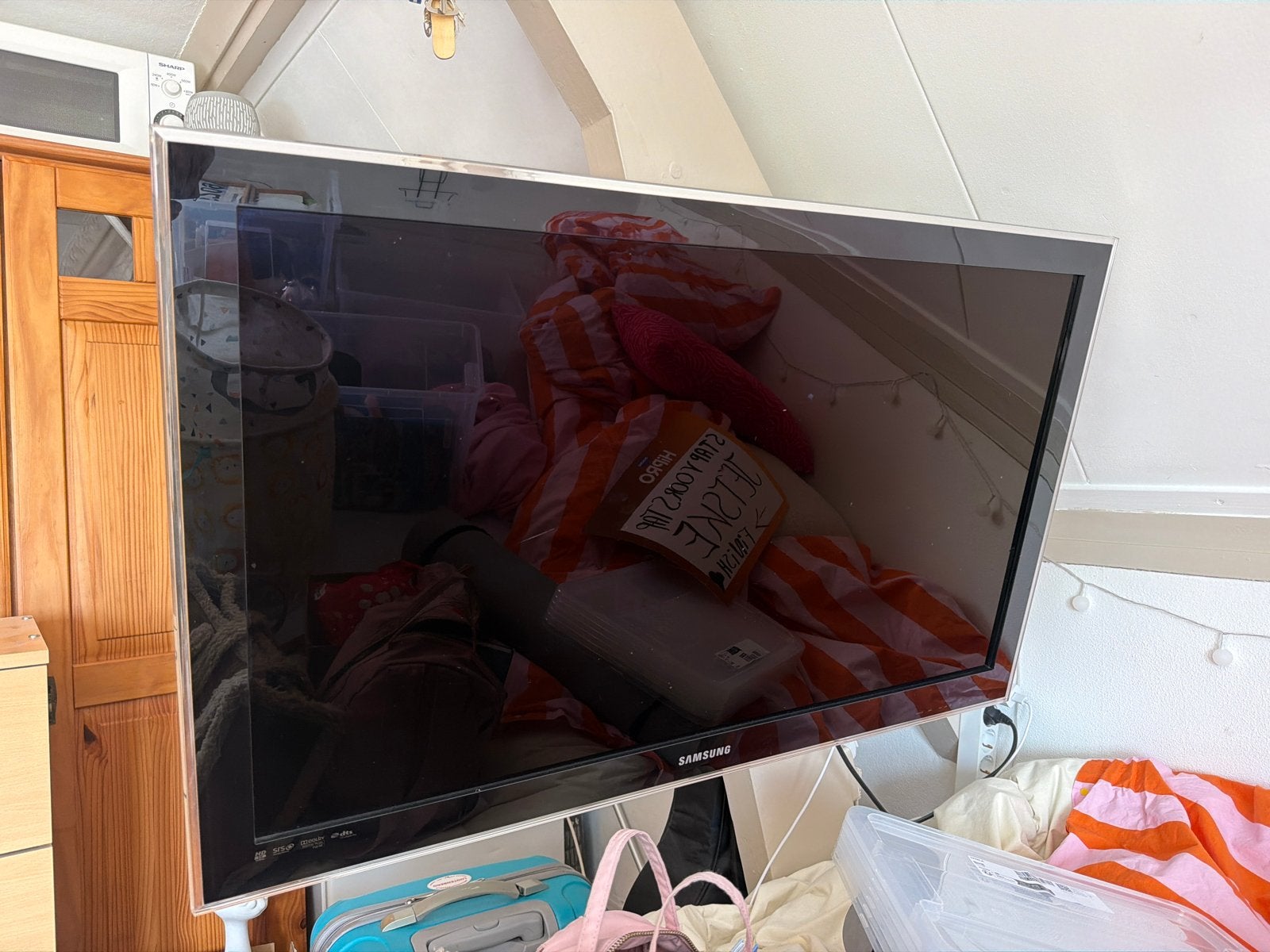 Samsung LCD TV met muurbeugel, Ophalen, Gebruikt, 50 Hz, 80 tot 100 cm