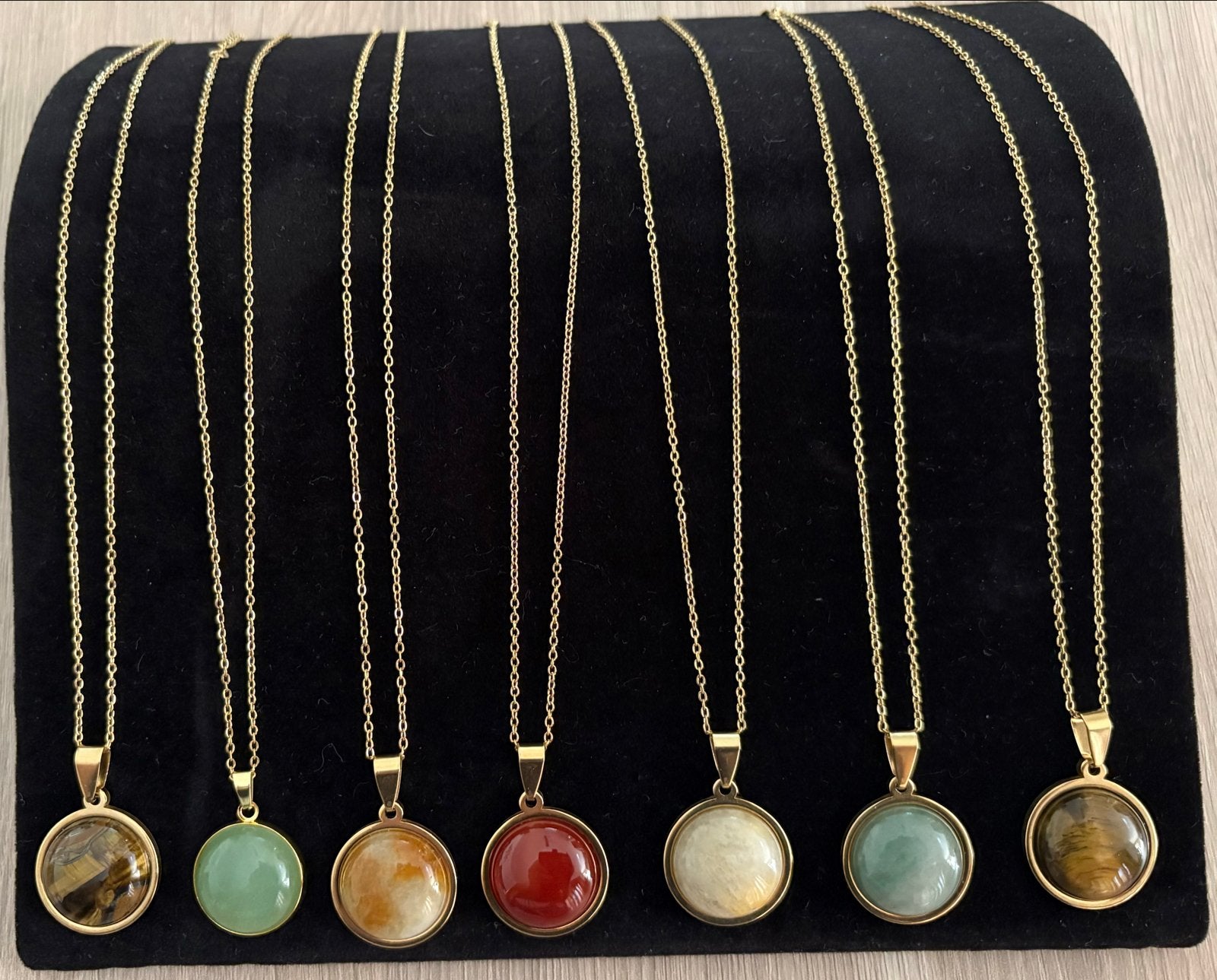 Edelsteen Hangers 18mm - Roestvrij Staal Ketting, Overige kleuren, Nieuw, Cariadgems@hotmail.com, Ophalen of Verzenden